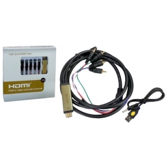 HDMI to 5 RCA YPBPr + Audio Cable