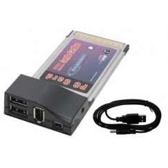 USB2.0 (4 Port) & Firewire 1394 32-Bit PCMCIA CardBus Combo Adapter
