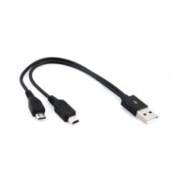 USB2.0 AM to Mini USB & Micro USB Splitter Cable
