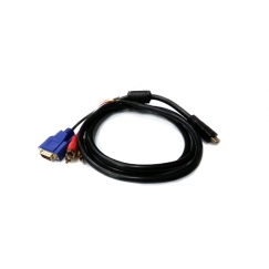  HDMI to VGA + 3 RCA RGB AV Cable