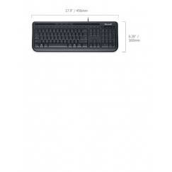 Microsoft Heb/Eng 600 USB Wired Keyboard ANB-00015