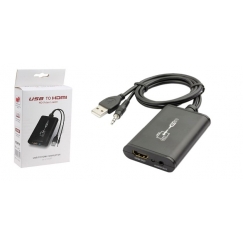  USB2.0 to HDMI Adaptor With 3.5mm Audio Cable